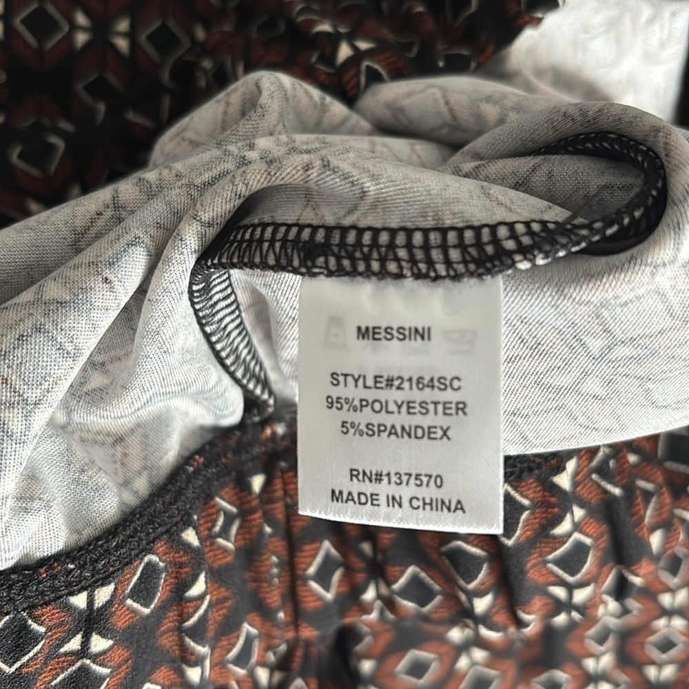 Monogram Brown Patterned drawstrings Jogger Pants Sz XL - Picture 7 of 10